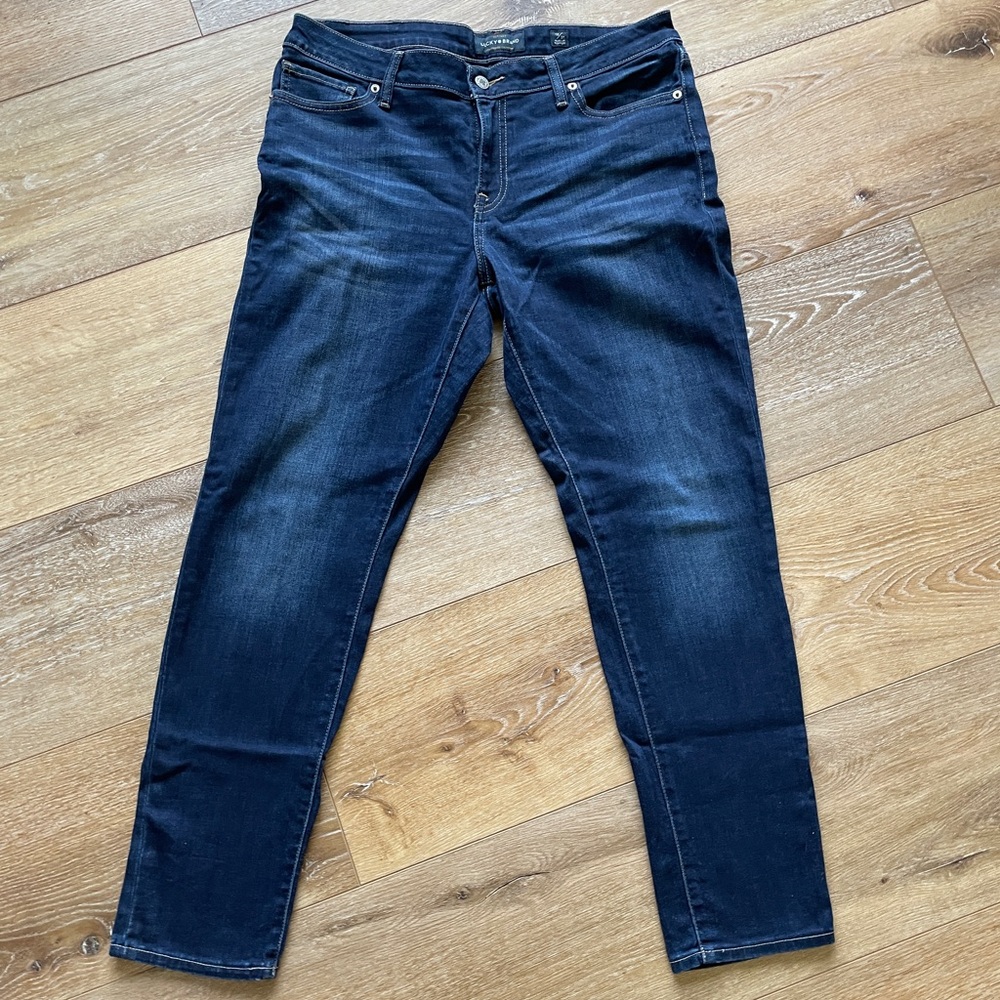 Lucky Brand high rise skinny jeans, size 12/31